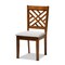 Baxton Studio Caron Modern and Contemporary Grey Fabric and Walnut Brown Finished Wood 7-Piece Dining Set 177-10547-10520-Zoro - alternate 7